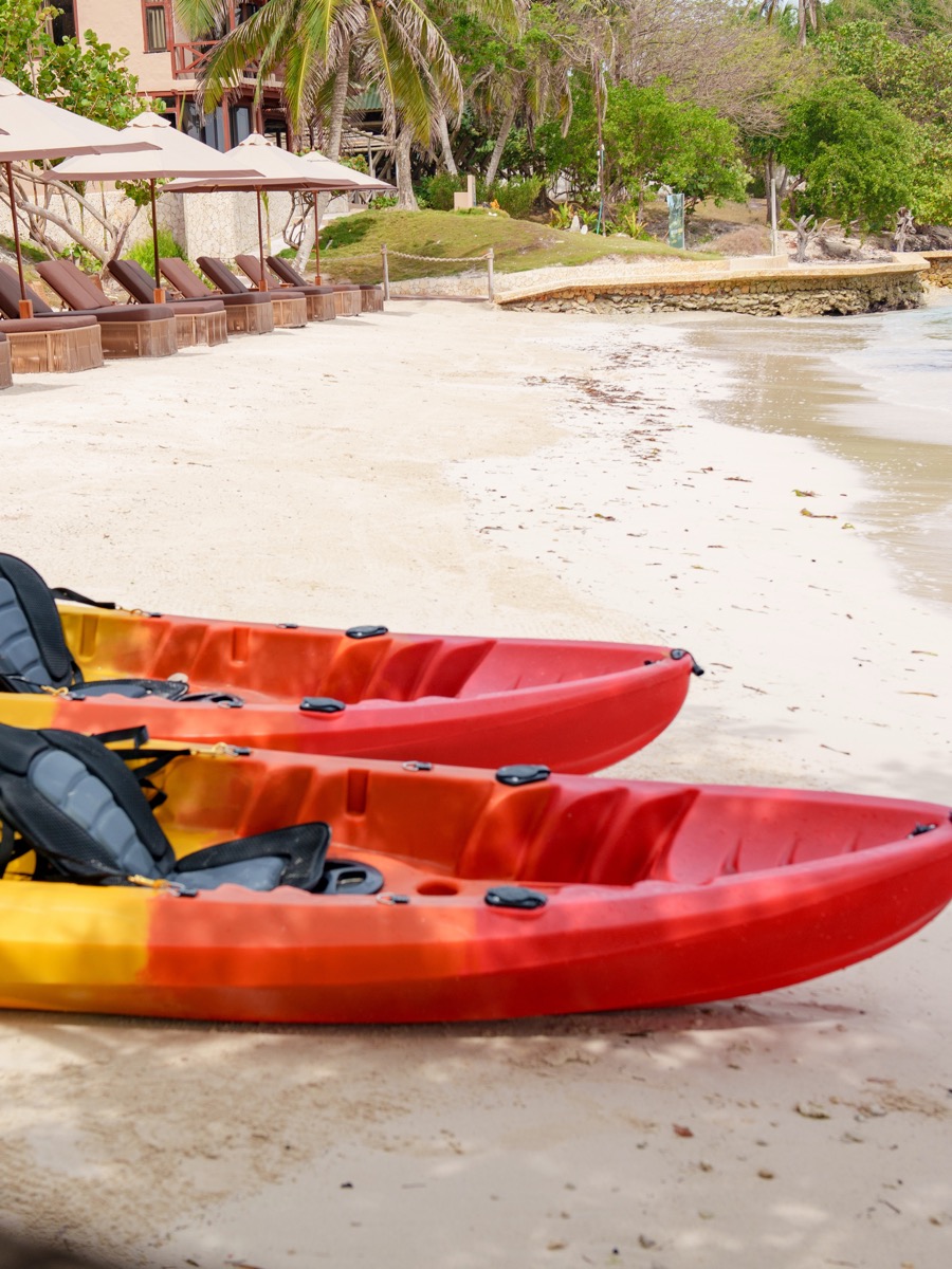 Kayaks en el Caribe